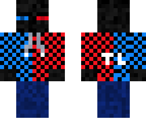 enderman in a red and blue fancy shirt 3