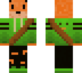 fox with green hoodie
