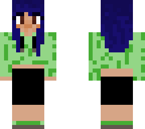 girl with dark blue hair
