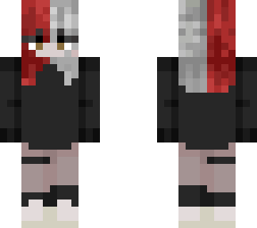 matching neon hair girl (red)