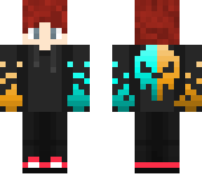 orange and blue gamer skin