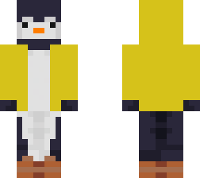 penguin in raincoat