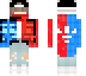 red and blue jacket