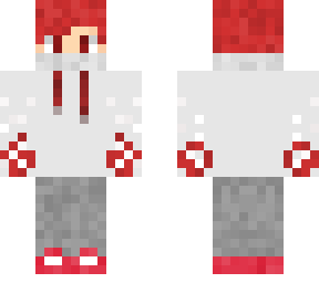red skin white asthetic