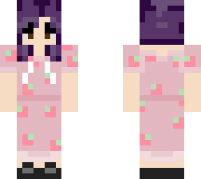 short hair strawbrerry dress