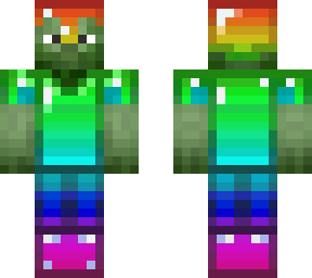 zombie with rainbow armor