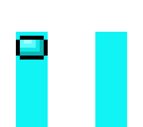 among us skin cyan