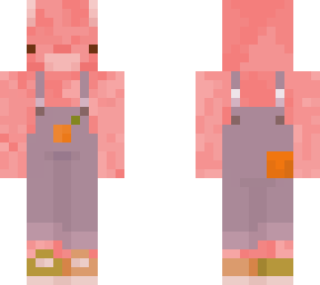 bloomoo in orange overalls