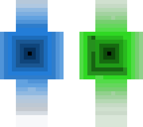 blue and green doorway