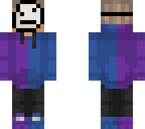 blue and purple guy with mask
