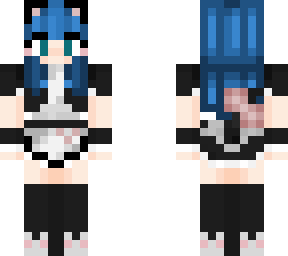 blue hair maid