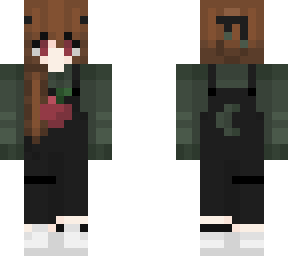 brown haired apple girl