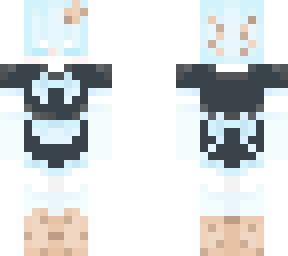cookie monster vibes maid outfit (no dress arms)
