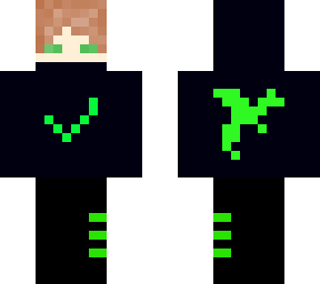 cool neon gamer with special arms (green)