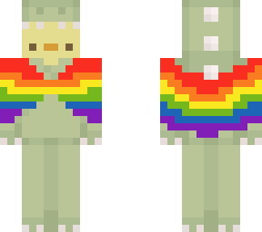 dino chick with pride flag