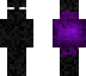 enderman with purple on his back