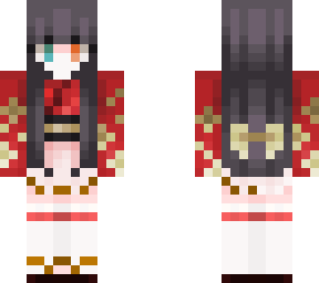 golden flower kimono girl