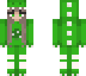 green cute dino skin