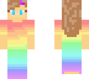 long rainbow fade dress girl