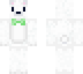 polar bear with bow tie (green)