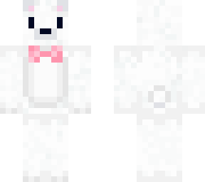 polar bear with bow tie (pink)
