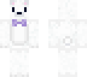 polar bear with bow tie (purple)