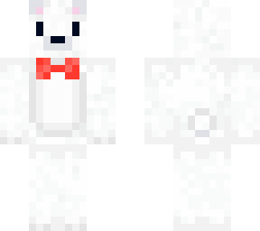 polar bear with bow tie (red)