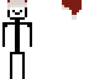 stick man with a santa hat