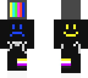 tv head person (with non-binary flag)