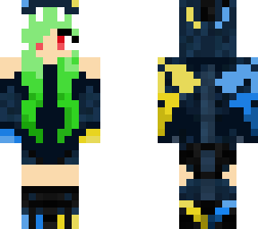 yellow and blue dragon girl