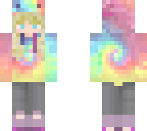 blonde froggy pastel tie dye hoodie