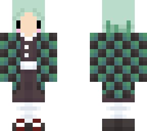 blue hair demon slayer girl