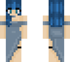blue hair dress