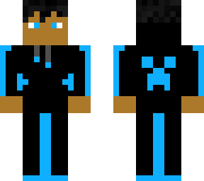 blue hoodie with creeper