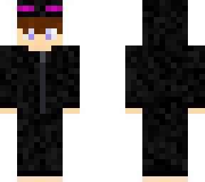 boy in enderman onesie