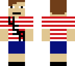 brown hair boy in usa shirt