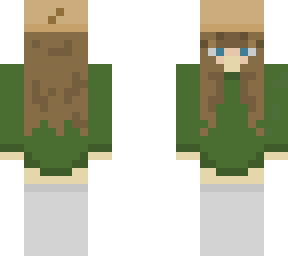 green sweater with hat?