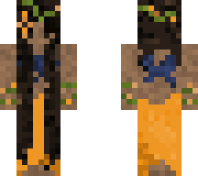 orange and blue island girl - olive skin
