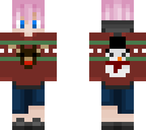 pink haired boy christmas