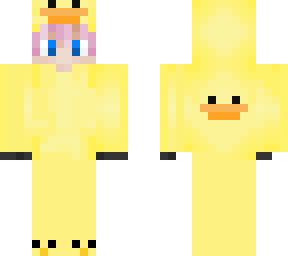 pink haired boy duck