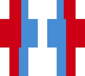 red and blue