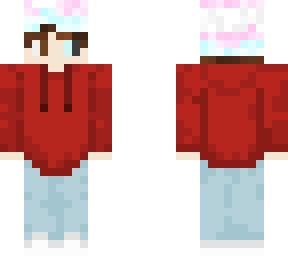 red hoodie sparkle trans flag beenie