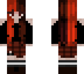 split hair dye red and black
