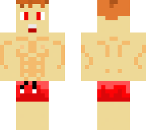 swimming muscular man