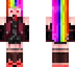 a rainbow hair girl (for hahabrine)