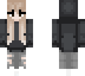 blonde hair with black hoodie