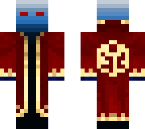 blue guy with a red suit