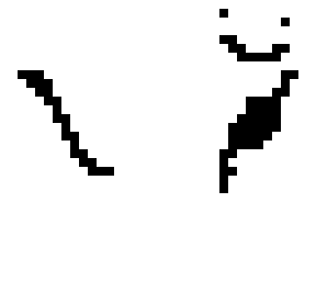 white smiler with bag