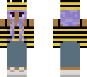 bee girl with purple hair