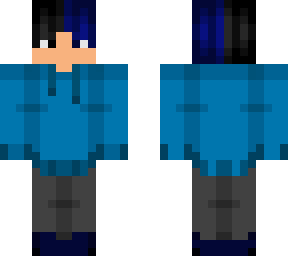 black - blue haired teenager